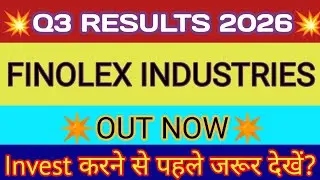 Finolex Industries Q3 Results 2026 🔴 Finolex industries Results 🔴 Finolex Industries Stock Analysis