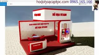 Hướng dẫn vẽ gian hàng 3D trong Sketchup Tự học Sketchup a-z