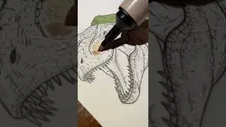 Drawing the Buck Tyrannosaurus Rex From Jurassic Park Lost World