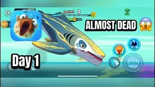 Day 1 Online Survival Mode in Fish Eat Fish &ndash; I Almost Died!