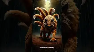 Incredible Lion ➕ Arctic Fox hybrid animal fusion #hybrid #fusion #lion #shortvideo #viralvideo