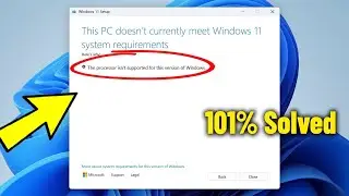The Processor Isn't Supported For This Version Of Windows During Update, Upgrade - How To Bypass   ✅