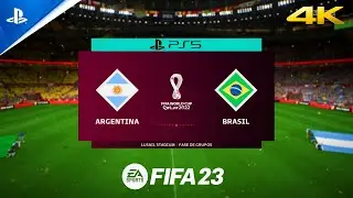 FIFA 23 - Argentina vs Brasil - gameplay ps5 4K español latino