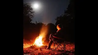 ASMR Campfire Night - Crackling Fire, Creek Sounds & Cicadas &ndash; Relaxing Summer Ambience