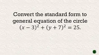 Equation of the Circle Center at (h, k) 11 #maths #math #mathematics #mathtutorial #mathlearning