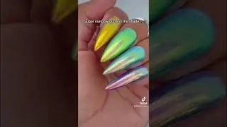 Unichrome Glazed Bright Velvet Cat Eye Nails 🦄✨🌈  #nailinspo #nailart #nails #shorts #nailshorts