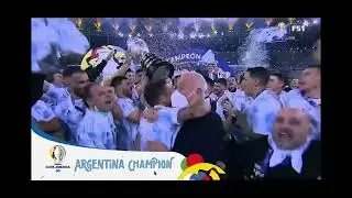 Messi Lifts his first ever International Trophy Copa America 2021 | Full Celebration Ceremony