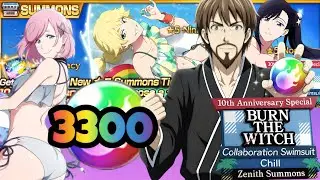 Going to Zero!!! Burn the Witch Swimsuits: Chill Summons | 3300 orbs 15 steps | Bleach Brave Souls 