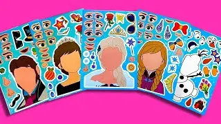 [Paper DIY] Making Disney Princess Elsa and Anna Sticker Book #toyasmr #asmr #princess #disney