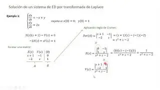 Sistemas de ED con Transformada de Laplace, ejemplo 1