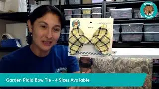 Summer Spotlight! Sunny Bee and Garden Plaid Bow Ties and Collar Flowers for Your Dog