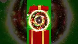Santa Magic Portal Christmas Gift Box Opening Green Screen Effect 2 #fireanimation #chromakey  #snow