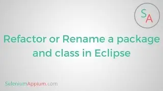 #1 Refactor or rename a package and class in eclipse
