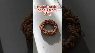 Making a Mini Turkish Bagel (Simit) from Polymer Clay - Miniature Food  #artistshorts #clay