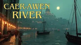 On the River of City Caer-Awen | 1 Hour Medieval Fantasy Music | Meditation & Study