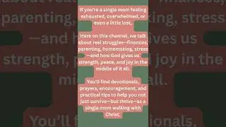 Single Mom? Read this. #homemaking #singlemom #christianmom #christiansahm #jesus #faith #hope