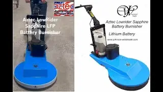 Aztec Lithium Battery Powered High Speed Floor Burnisher. #aztecbuffer #burnisher #lithium #floor