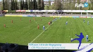 9-Sekunden-Tor zum 1:0 bei 1. CfR Pforzheim vs. SV Linx am 20.4.2019