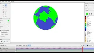 Pencil 2d animation : Making of Rotating Globe - Earth timeline Tutorial