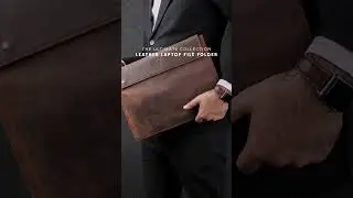 Leather File Folder Portfolio Organizer: Elegant Office Confrence Folder