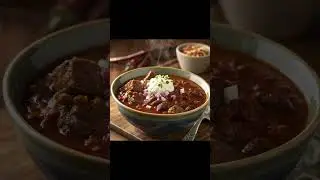 🌶️ Texas Chili (Authentic, No Beans)🌟 Recipe in the comments! 😋 #texasbeef