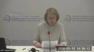 15/01/2026: Brifing za medije Specijalizovanih veća