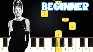 Audrey Hepburn - Moon River | Beginner Piano Tutorial | Easy Piano