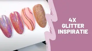 4x glitter nagels inspiratie met Unicorn Dust