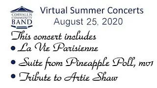 Corvallis Community Band's Last Virtual Concert of the Summer