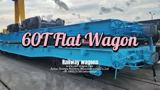 Pay Load 60T 14m Long Flat Wagon Standard Gauge Railway