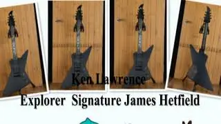 James Hetfield Ken Lawrence Double Neck Explorer Guitar for sale