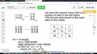 Transpose Matrix | Microsoft, Google, Amazon interview question | Leetcode 867
