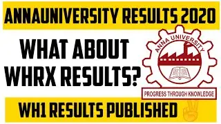 WHRX? | Annauniversity Results 2020 | WH1 | WHRX | Results