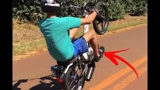 APRENDENDO A EMPINAR COM FREIO NO P&Eacute; DE MOBY | 019Vlogs