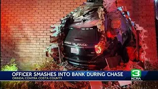 Police car crashes into Wells Fargo Bank in Contra Costa County
