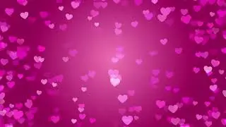 10 Minute Pink Glowing Hearts | Lovers Motion 4K  Background & Screensaver
