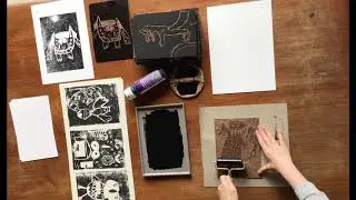 Linogravure - impression