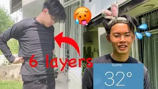 I wore 6 layers under the Malaysian hot sun trying to complete various challenges (fail)
