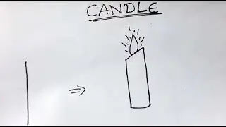 how to draw candle with number one  || candle drawing || number drawing,@howtodrawstepbystep