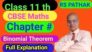 Class 11 th CBSE Maths  Binomial Theorem Lecture 02 JEE/NEET