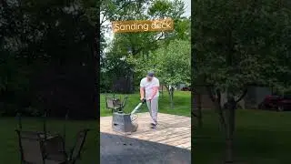 Sanding your deck with a Home Depot rental sander sanding machine #deck