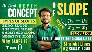 straight lines class11 ncert in telugu|what is slope of a line|types of slopes|slope formula|part-2