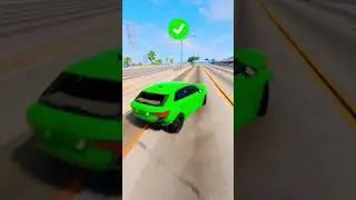 BeamNG.drive: 10 Cars Try to Jump the Water Barrier (Mega Ramp Stunts) #shortvideo #beamngdrive