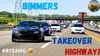 Crazy BMW Cruise! Modified Bimmers takeover the highway! GoPro 4K