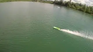 12.7.2020 Rc Boot Fahren unter Freunden in K&uuml;nzing Proboat Veles M41 Revolt 30 Part4