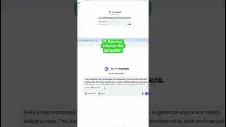 AI-Powered Instagram Bio Generator Web App with DeepSeek #deepseek #coding #appdevelopment