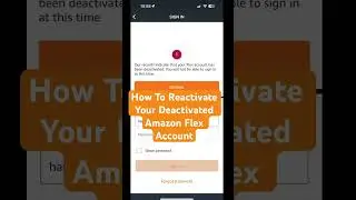 How to reactivate amazon flex driver account #reactivate #deactivate #amazonflex #amazonflexdriver