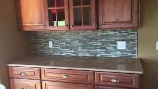 LED Lighted Backsplash - Linear Glass Tile - Columbia MO - Certified Tile Installer