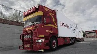 ETS2 1.55 Mods Scania R580 J.Vrolijk Transport｜Open Pipe Sound｜Manual Gear Shifting｜POV Driving