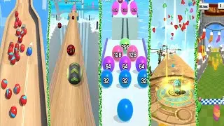 going bll vs action ball vs temple rolling ball vs ball run 2048 vs candy ball vs speed run live